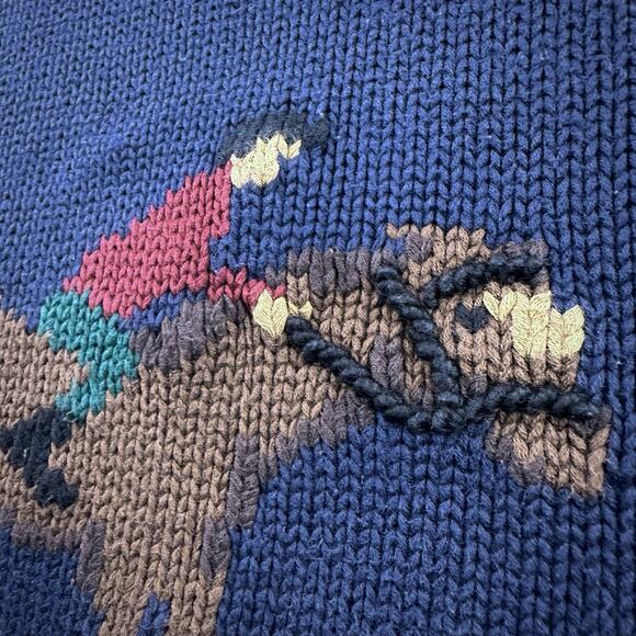 Pendleton Fox Hunt Chunky Collar Sweater Women’s Dogs Intarsia XL - Picture 13 of 16